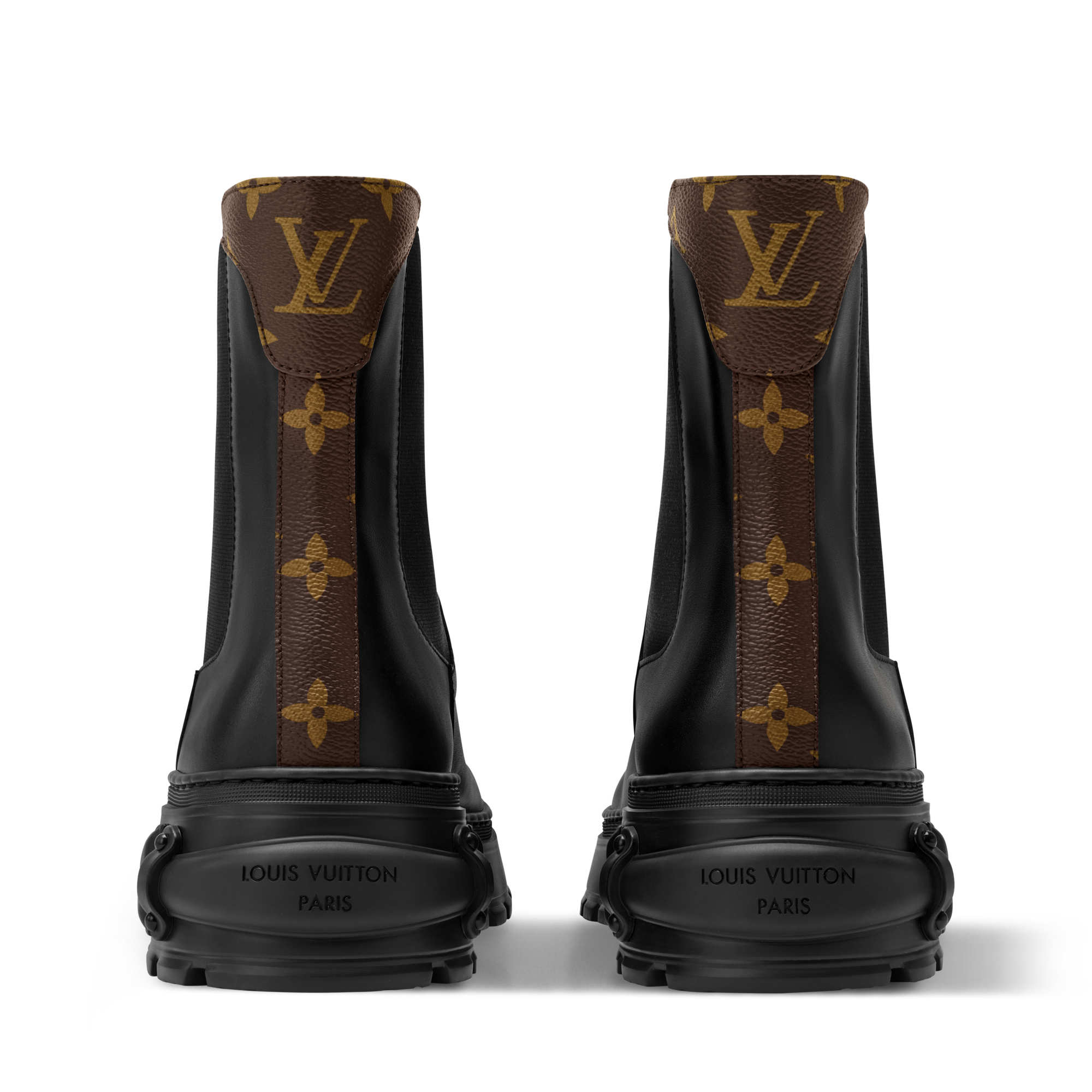 Louis vuitton アンクルストラップモノグラムサイドゴアブーツ85茶 Louis vuitton アンクルストラップモノグラムサイドゴアブーツ85